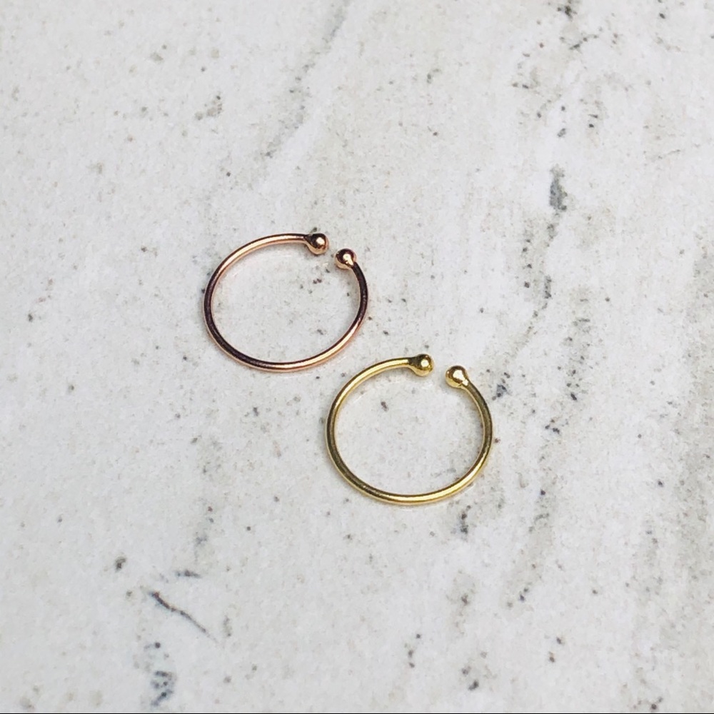 925 Sterling Silver 12mm Septum Clip Set of 2